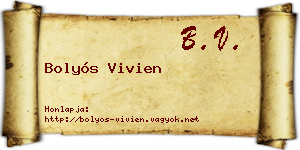 Bolyós Vivien névjegykártya